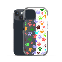 Load image into Gallery viewer, Paw Prints, Clear Case for iPhone®
