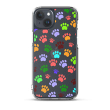 Load image into Gallery viewer, Paw Prints, Clear Case for iPhone®
