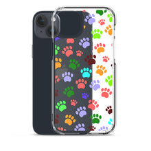 Load image into Gallery viewer, Paw Prints, Clear Case for iPhone®
