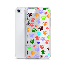 Load image into Gallery viewer, Paw Prints, Clear Case for iPhone®
