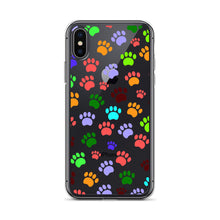 Load image into Gallery viewer, Paw Prints, Clear Case for iPhone®
