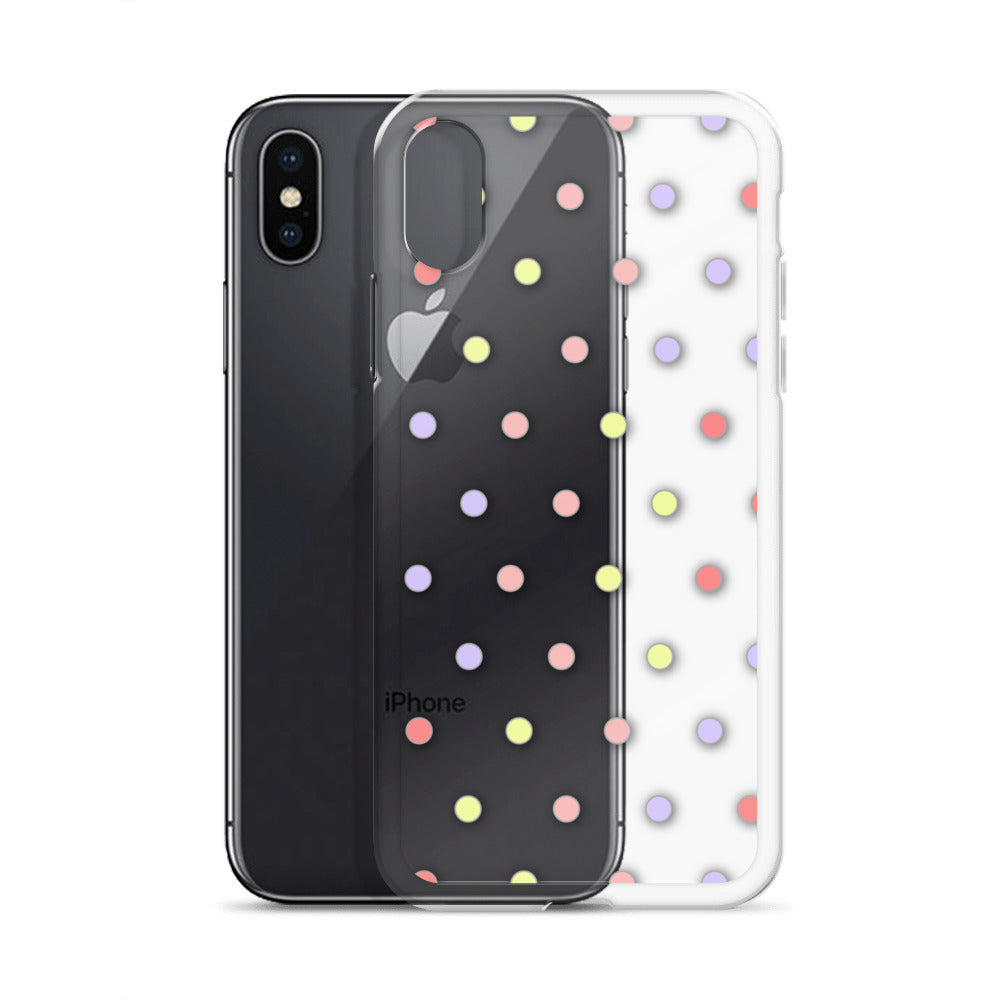 Colorful Dots, Clear Case for iPhone®