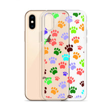 Load image into Gallery viewer, Paw Prints, Clear Case for iPhone®
