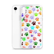 Load image into Gallery viewer, Paw Prints, Clear Case for iPhone®
