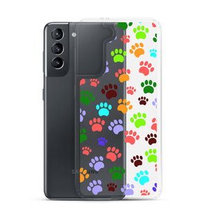 Paw Prints, Clear Case for Samsung®