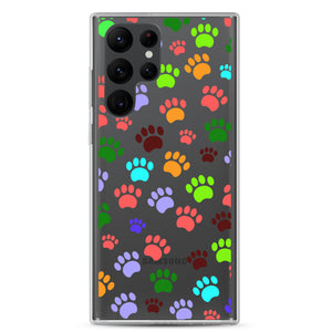 Paw Prints, Clear Case for Samsung®