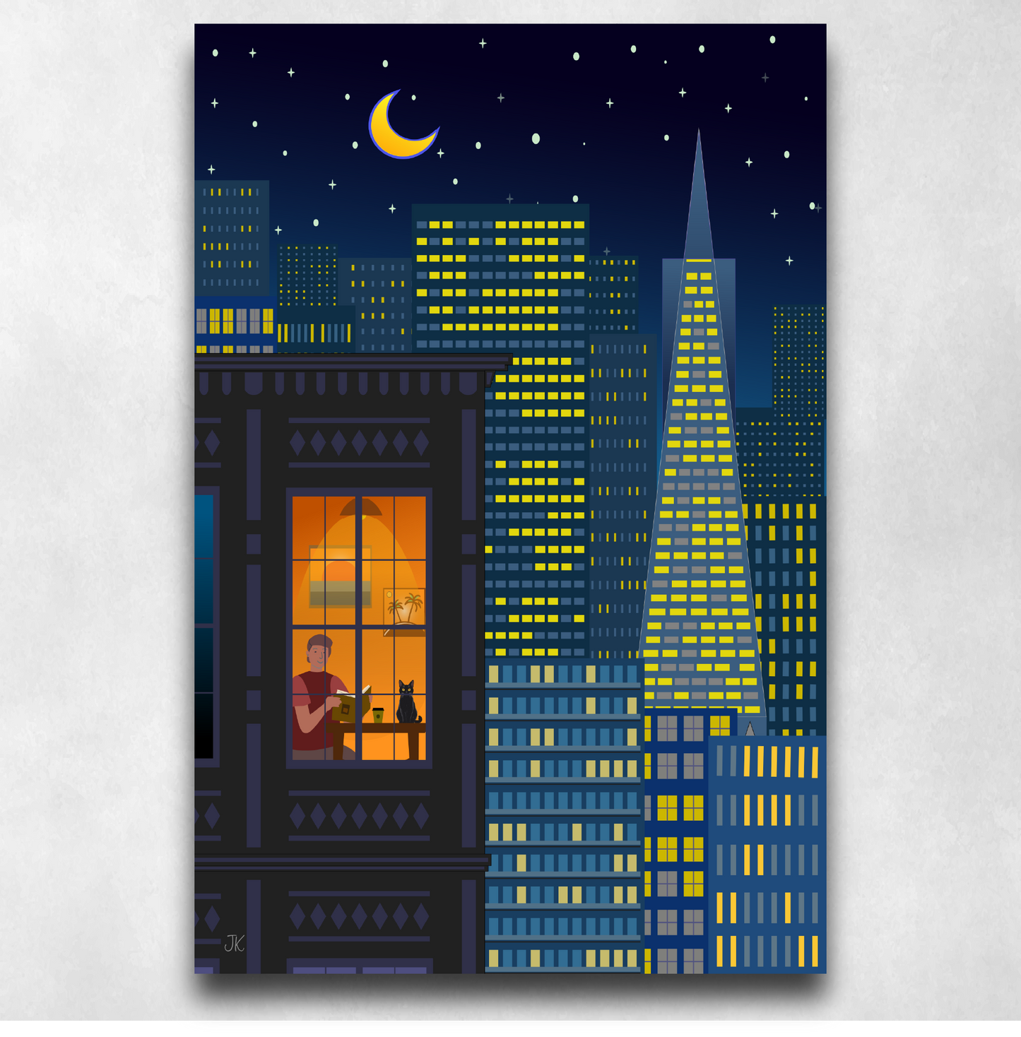 San Francisco Nights: Cozy Lo-Fi City Skyline - Poster