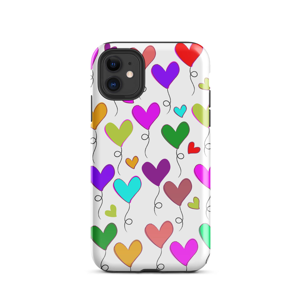 Hearts Balloons, Tough Case for iPhone®