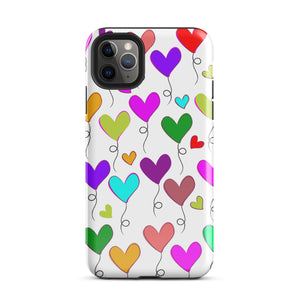 Hearts Balloons, Tough Case for iPhone®