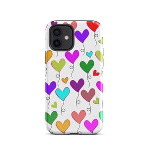 Hearts Balloons, Tough Case for iPhone®