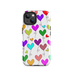 Hearts Balloons, Tough Case for iPhone®