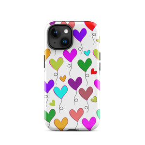 Hearts Balloons, Tough Case for iPhone®