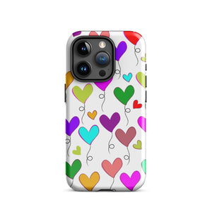 Hearts Balloons, Tough Case for iPhone®