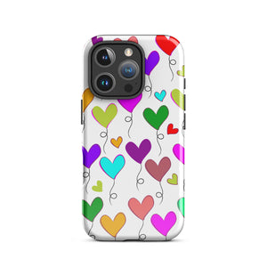 Hearts Balloons, Tough Case for iPhone®