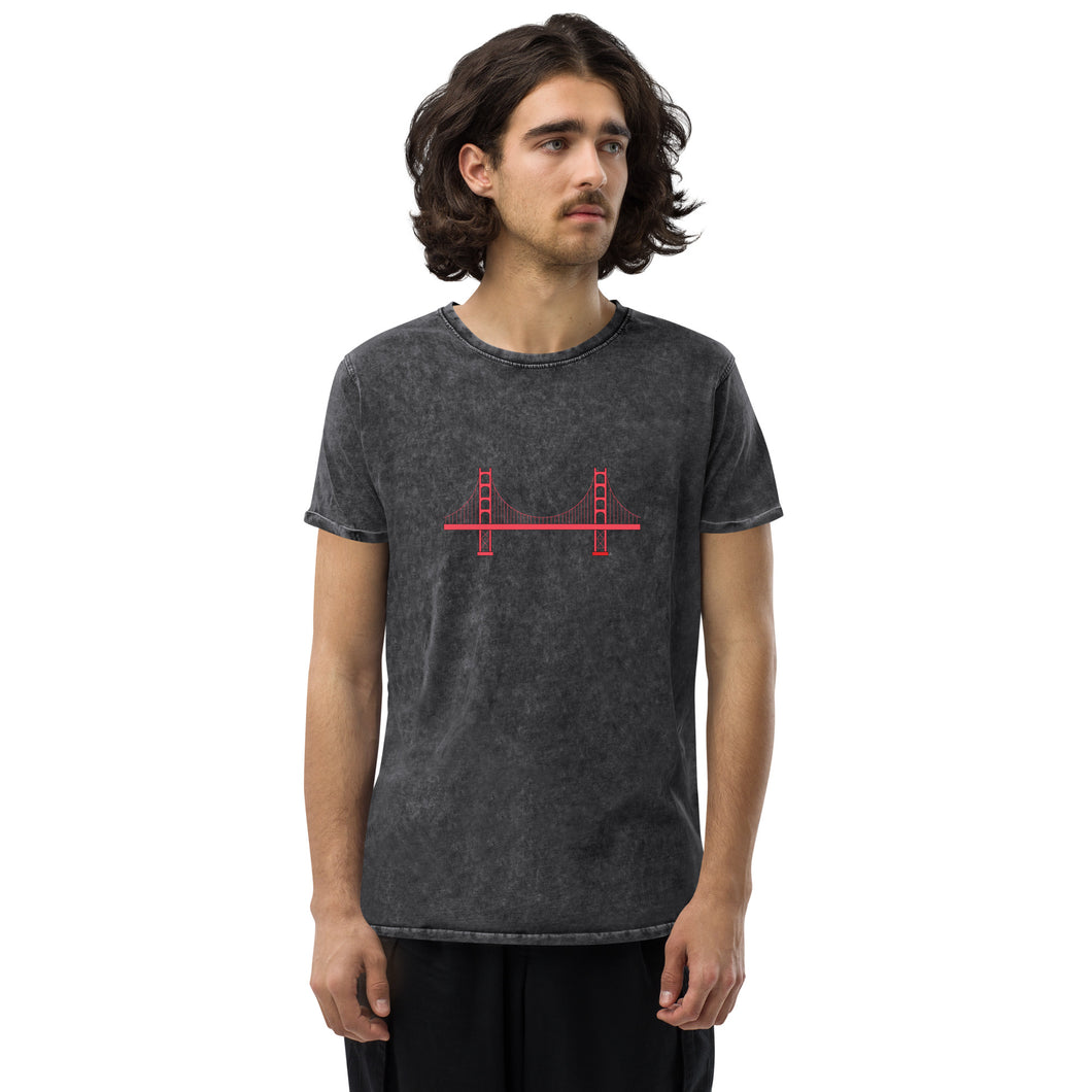 Golden Gate Bridge. Denim T-Shirt