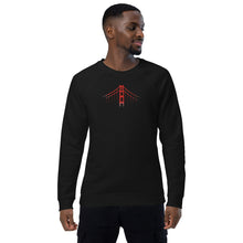 Load image into Gallery viewer, Golden Gate Bridge, Unisex organic raglan sweatshirt
