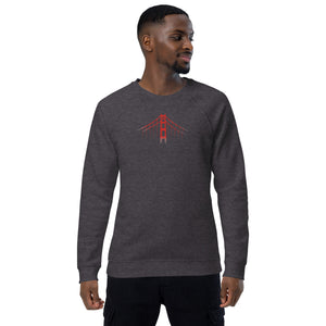 Golden Gate Bridge, Unisex organic raglan sweatshirt