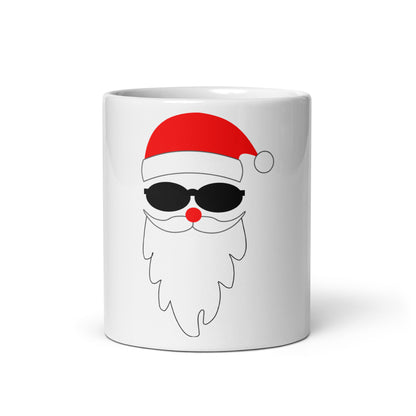 Cool Santa, White glossy mug