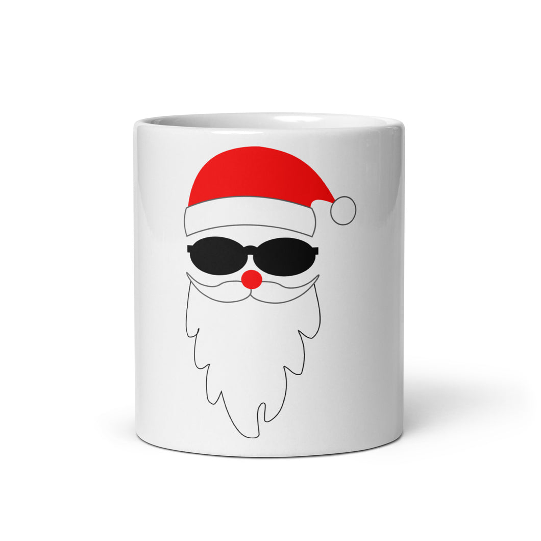 Cool Santa, White glossy mug