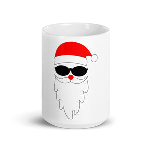 Cool Santa, White glossy mug