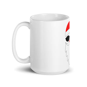 Cool Santa, White glossy mug