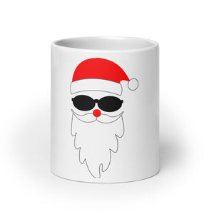 Cool Santa, White glossy mug