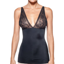 Load image into Gallery viewer, Smooth and Silky Slimming Top With Lace Black
