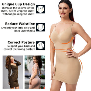 V-Neck Push Up Dress Body Shaper