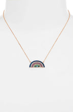 Load image into Gallery viewer, Rainbow Pave Charm Necklace
