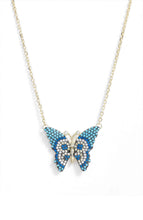 Load image into Gallery viewer, Butterfly Pave Charm Necklace
