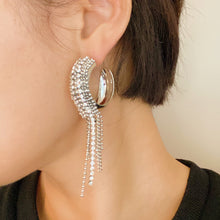 Load image into Gallery viewer, Sparkles on the Hoop Earrings
