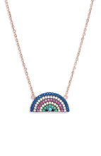 Load image into Gallery viewer, Rainbow Pave Charm Necklace
